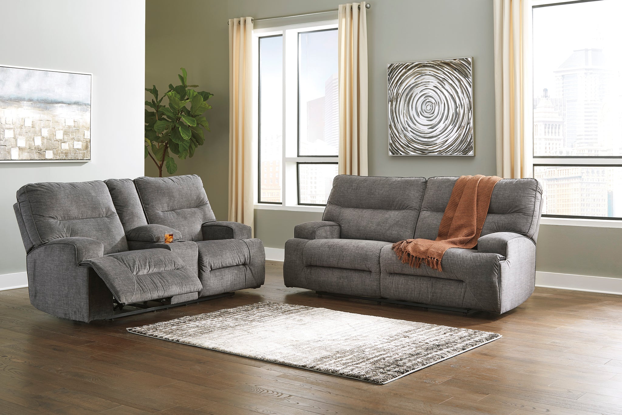 double recliner sofa