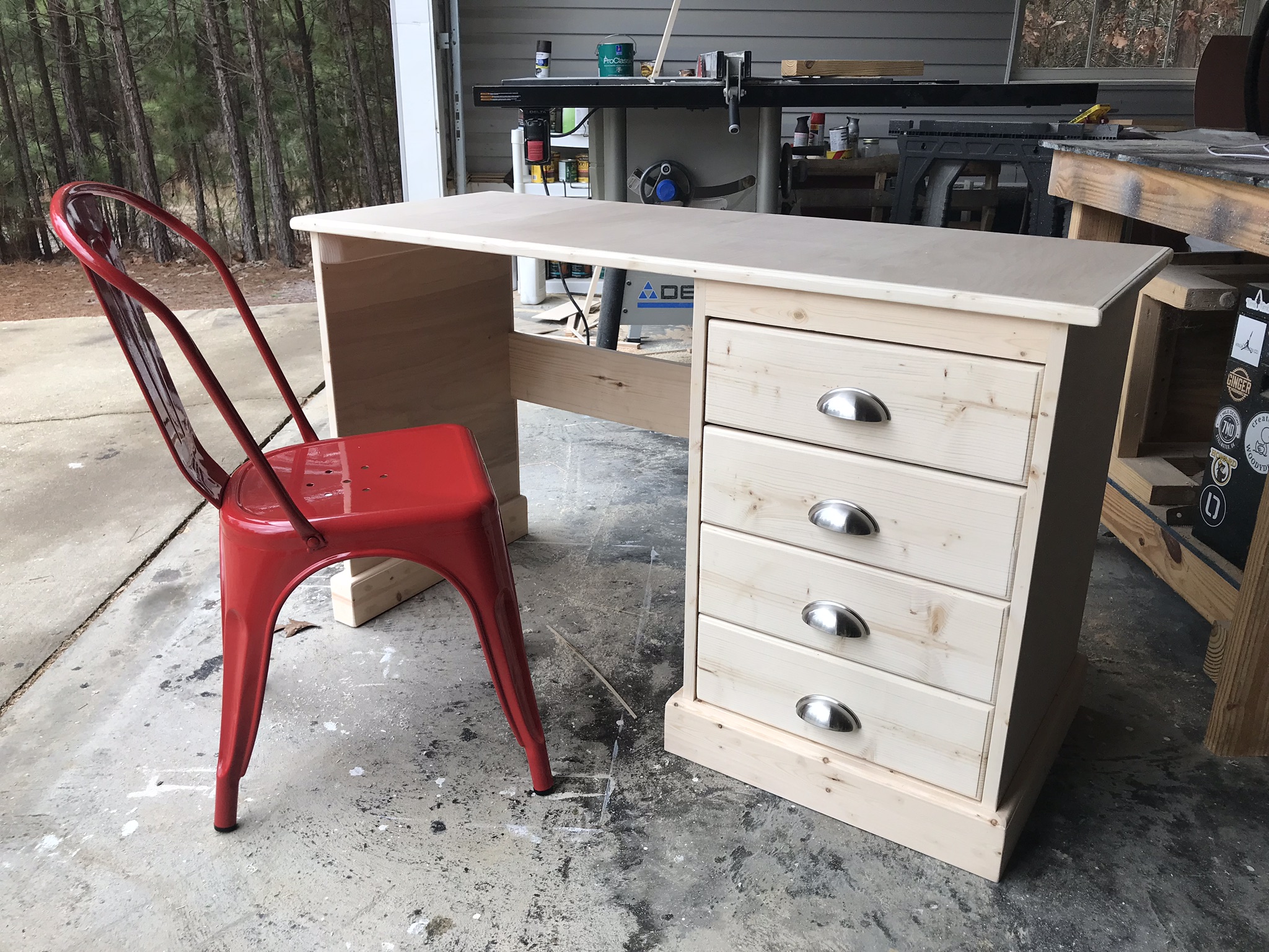homemade desk