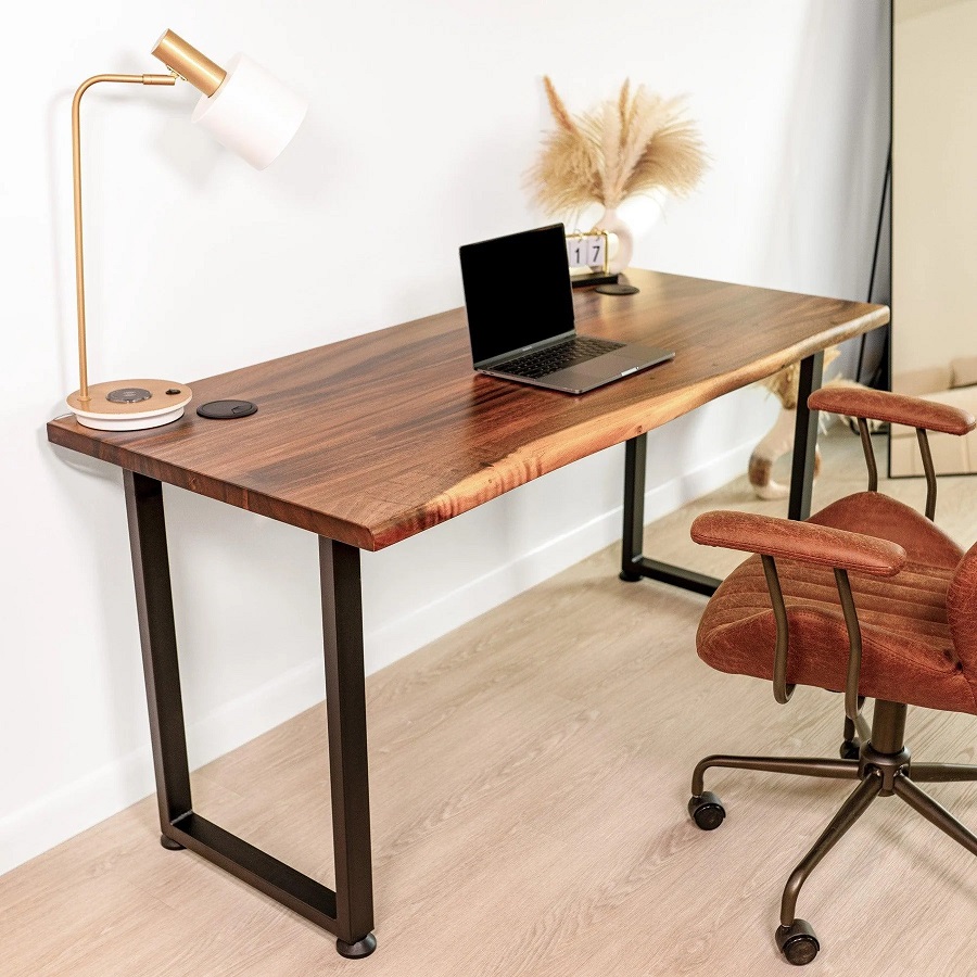 solid wood office desk